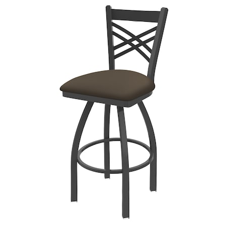 30 Swivel Bar Stool,Pewter Finish,Canter Earth Seat